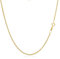 Rodium - Goldkette Damen 585 Echtgold, 585 Gold Kette ohne Anhänger, Spiga Weizen Goldkette 50 cm Länge, 0.80 mm Breit, Panzerkette mit Schmuck Geschenbox