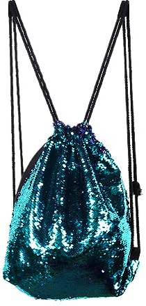 FUBAOLIN Sporttasche mit Pailletten-Kordelzug, blau, Outdoor-Sporttasche, Grün, M