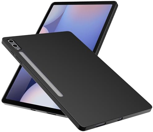 WFTE Hülle für Samsung Galaxy Tab S10 Plus Handyhülle [Ultra Dünn] [Passgenau Dünn Matt] Premium TPU Silikon Schutzhülle Weiche Case für Samsung Tab S10 Plus- Schwarz