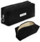 Bomtop Cord-Stoff Federmäppchen, Etui Stifte Stylisches, Schreibwaren Organizer Tasche, Tragbares Federmäppchen, Ideal für Schule Büro (Schwarz)
