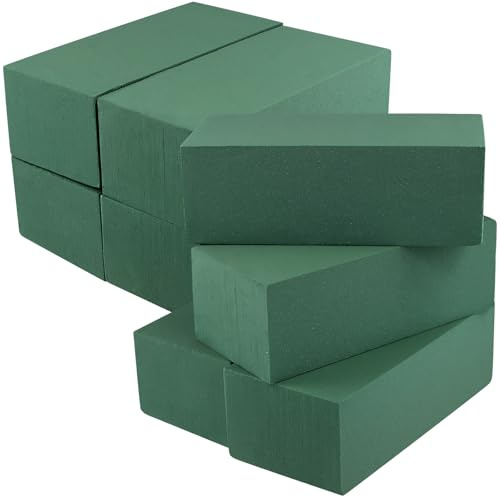 MAKTSAM 8 PCS 23x11x7.5 cm Green Floral Foam Block, Large Florist Foam Bricks, Flower Arrangement Foam for Floral Arranging Accessories Wedding Birthdays Decoration Florist DIY Craft