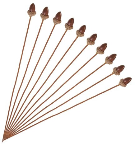 Amosfun Künstliche Eicheln Bouquets Lebensechte Simulation Eichel Set 10 Stücke Dekorative Nüsse Für Party Festival Hochzeit Für