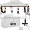 COBIZI Pavillon 3x4,5 Faltpavillon Wasserdicht Stabil Winterfest mit 4 seitenwänden, Partyzelt Das Spitzdach Gartenpavillon Outdoor Faltbar UV-Schutz, Weiß