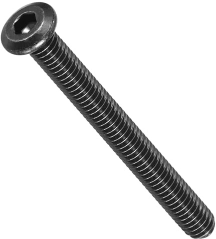 METALLIXITY Flat Head Hex Socket Cap Screws Bolts(5/16-18x3-1/2) 6Pcs, 304 Stainless Steel Hex Socket Furniture Bolts Screws - for Furniture Woodworking Project, Black