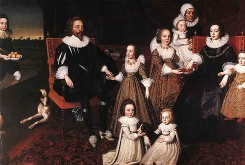 ARTXLXXBN Bekannt Mode Leinwand-Malerei Bilder Wandgemälde Sir und seine Familie von cornelius janssens Ceulen Poster Wandbilder für Office Home Decor 60x90cm