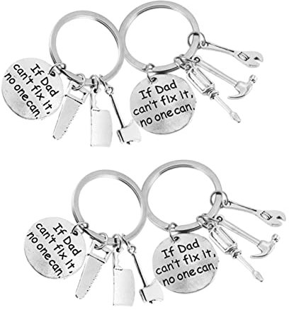 Veemoon 4piezas Llaveros Inoxidable Para Bolsos Adornos Significativos y Día Del