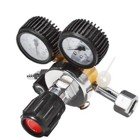 SRKATI Regulator CO2 Gas Bottle Regulator Carbon Dioxide CO2 Regulators Pressure Reducer For Beverage Beer Double Gauge Regulator