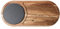 Zerodeko 1 Pieza Plato de Aperitivos de Madera Ovalado Negro para Cocina Japonesa Bandeja de Madera para Comida Occidental para y Uso Doméstico