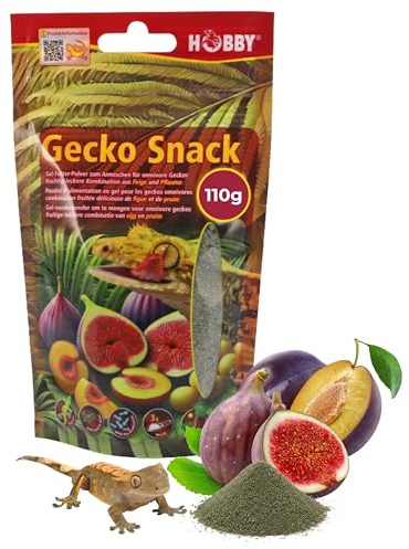 Hobby Terraristik Gecko Snack Feige/Pflaume – Fruchtiges Gel-Futter für Geckos | 1 Stück | Mit Insektenmehl und Probiotika für gesunde Verdauung und Vitalität