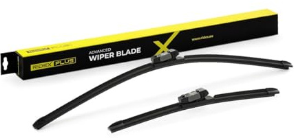 RIDEX PLUS Scheibenwischer Set Wischerblätter Satz mit Spoiler Vorne L1: 600mm L2: 350mm Flachbalkenwischblatt Kompatibel mit FIAT 500 312 Top Lock 298W0060P