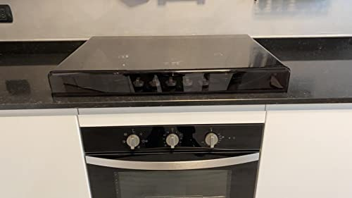 Coprifornelli in Plexiglass Trasparente o Colorato | Copertura Piano Cottura | Protezione su Misura – Versione Classica (Grigio Fumè semi-trasparente, Fascia 5 – da 68 a 75 cm)