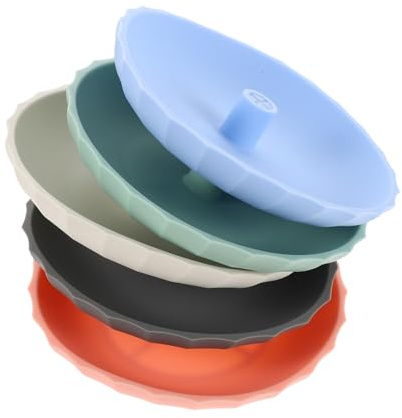 IMIKEYA 5 Pezzi Separatore Tazze Silicone Impilabile per Organizzazione Tazze da Caffè e Tè Divisori Beverages Protettivi per Armadietti Cucina Organizer Compatto e Facile da Pulire