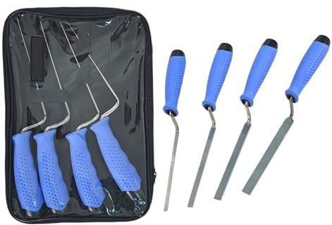 Chaies Fugenkelle | Set mit 4 Edelstahlkellen für Mauerwerk und, ergonomisches Werkzeug zum Versiegeln von Putz, Renovierung, Haus, Baustelle