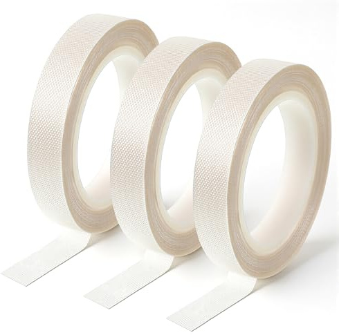 FdcLixuvol 3 Rolls Low Friction Drawer Slide Tape, 1/2 Inch x 33FT Squeak and Abrasion Resistant Surface Protection Tape for Furniture, Tools, Wood, Drawer, Cabinet, Curtain, White(99 Feet Total)