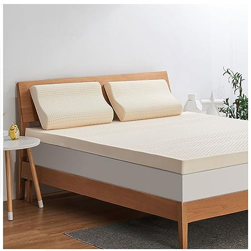 Topper Matratze aus Latex, 100 % natürlich, mittelfest, Queen-Size-Größe, Matratzenauflage für Schlafsofa, Wohnwagen, harte Matratze, 1 Zoll, 180 x 200 cm (71 x 79 Zoll)