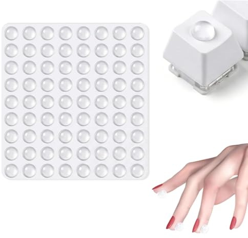KOQAIIZ 100 Piezas Pegatinas Teclado, Lindo Pegatinas para Teclados de Uñas Largas, Suave Silicona Pegatinas para Teclados