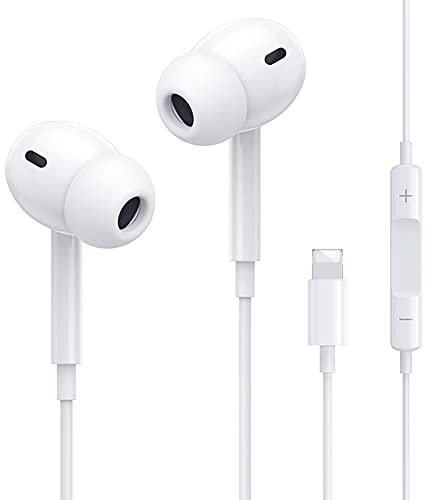 In-Ear Headphones iPhone 【 MFI Certified】 Wired Earphones HiFi Audio Stereo with Microphone & Volume Control Headset Compatible with iPhone 14/14 Pro/13/12/SE/11/X/XR/8/7 Plus