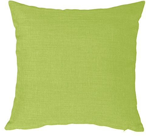Kissenhülle 60x60 grün Apfel Struktur Leinenoptik Kissenbezug Deko Kissen Zierkissen Dekokissen