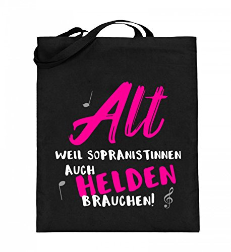 Hochwertiger Jutebeutel (mit langen Henkeln) - Alt Chor Sängerinnen aufgepasst!