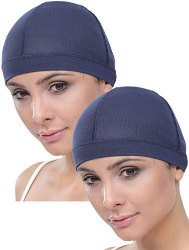 Deresina Bambus Perücke Kappe für Haarausfall (2 Stück) (Denim)