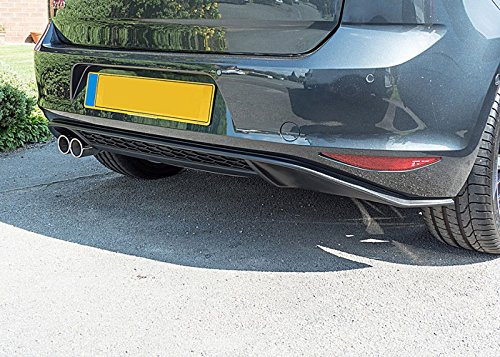 Diffusore Spoiler Paraurti Posteriore Nero Opaco Per VW Golf 7 Dal 08/2012-2017