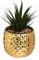 Atmosphera - Plante Artificielle Ananas - H21 cm - Doré