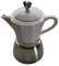 monkano Herdkocher Espressokocher Florenz Porzellan-Edelstahl Induktion 4/2 Tassen