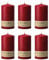Wenzel Pure Kerze Safe Candle 13x7cm Karminrot (6 Stück)