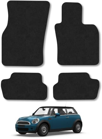 Mini Cooper (2014-2024) [3 Door] Carpet Car Mats | Black Edge Trim Tailored Fit Floor Mats Full Coverage Protection Accessories Easy Clean Anti Slip Made in the UK