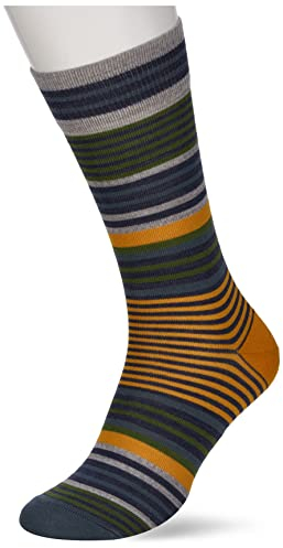Burlington Herren Stripe wol dik patroon 1 paar Socken, Blau (Pigeonblue 6689), 40-46 EU