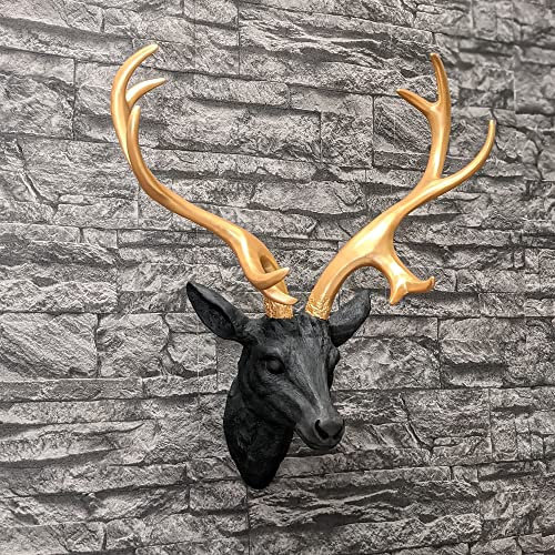 Wanddeko Hirschkopf, veredelt mit Goldpigment - ein besonderes Geschenk