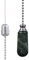 ElekTek Bathroom Light Pull Chain Cord Chrome Green Marble Drop with 80cm Matching Chain