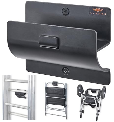 ALWORG Gancho Pared para Escalera - Soporte Pared Multiuso para Garaje | Colgador Pared y Organizador de Herramientas