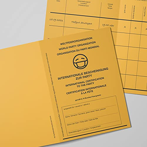 Einladung Einladungskarte als Impfpass für Geburtstag - Hochzeit - Komunion - Konfirmation (20)