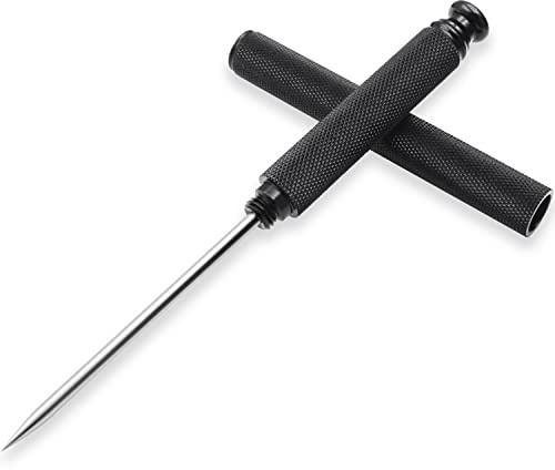 MUMIAO Ice Picks Aluminium Alloy Handle Stainless Steel Knife With Safety Cover Ice Tool Kitchen Tool for Restaurant Bar Home (Black)