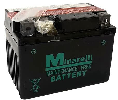 BATTERIA MOTORPARTS-MINARELLI COMPLETA SENZA MANUTENZIONE SPECIFICA MOTO SCOOTER YB4L-B-BS YB4L-B 12V 4 AH COMPATIBILE CON PIAGGIO ZIP SP 50 2T 01 > 04