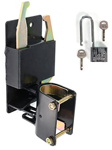 PAJASO DESIGN 2-Way Lockable Livestock Gate Latch - Opens in Both Directions - with Shims, Padlock and Instructions
