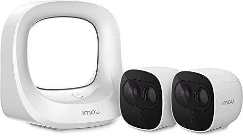 Imou 1080P Outdoor Battery Powered IP65 Weatherproof Outdoor Security Camera, Night Vision, Two-Way Audio, Cell PRO (1HUB + 2 Rooms)