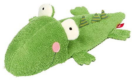 SIGIKID 39659 Badewannenspielzeug Krokodil, Stofftier für die Badewanne: Spiel & Spaß im Wasser beim Baden, für Kinder ab 12 Monaten, Grün/Krokodil 30x15 cm