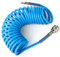ERGAOBOY Blauer 10M PU Luftspiralschlauch mit 8mm Außendurchmesser, (mit Schnellkupplung und Stecknippel, Schlauchmaterial aus PU)