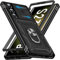 Handyhülle für Samsung Galaxy S23 Ultra Hülle, Galaxy S23 Ultra 5G Schutzhülle mit Kameraschutz 360° Drehbarer Metall Ring Ständer Stoßfest Bumper S23 Ultra 5G 6.8 Case Cover (Schwarz)
