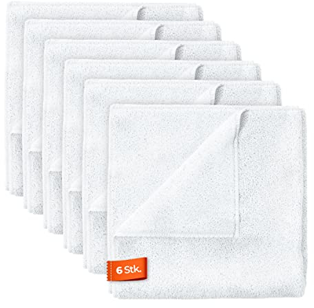 ADBL Lea Ledertuch (6 STK.) - Mikrofasertuch zur Reinigung und Pflege von Lederoberflächen - Auto Leather Cleaner Lederpflege Lederreiniger | 40x40cm
