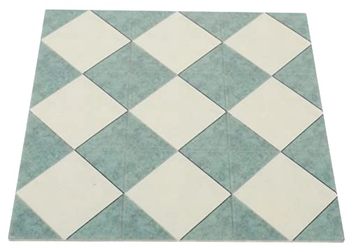 Toyvian Dollhouse Mosaic Floor Tile Miniature Kitchen Bathroom Flooring Wallpaper Mini Floorboard Doll House Assesseries Decorations