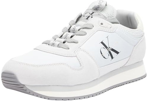 Calvin Klein Herren Runner Sneaker Sportschuhe, Grau (Oyster Mushroom), 44