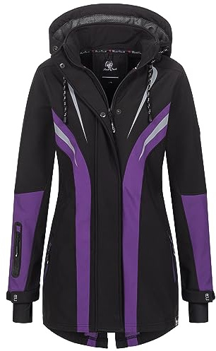 Rock Creek Softshellmantel Damen Outdoor D-492 | Wasserabweisende Übergangsbekleidung, funktionale Wanderjacke für Frauen, Camping, Freizeit und wechselhaftes Wetter
