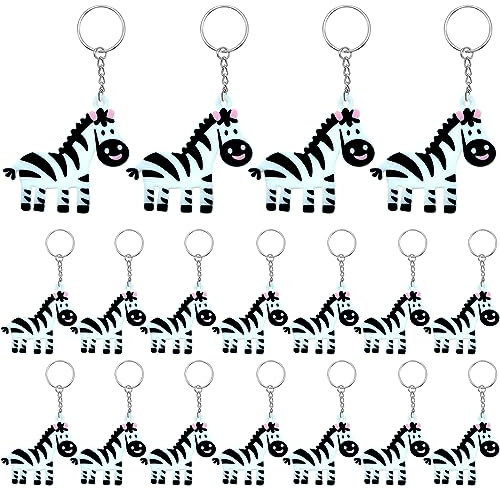 30 Pièces Mini Porte clé,Keychains pour Les Cadeaux des Enfants,pour Sac à Main Sac à Dos Porte-clé Décorations Mignon pour Noël Enfants Cadeau de Fête (Zèbre)