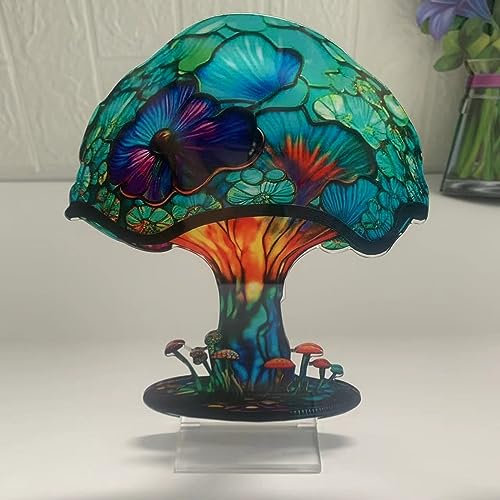 BBTISG Mini Pilz Statue, niedliche Miniatur Pilz Figuren Tischdekoration mit Pilzen Pilz Dekor Gartendekoration Mini Harz Pilzhaus Ornamente für Garten, Hof, Garten (H)