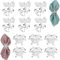 12 Stück Serviettenringe Weihnachten, 6 Stück Schnee Flocke Rentier Servietten Ring, 6 Stück Schneeflocke Serviettenringe, für Tischdeko Weihnachten, Party, Hochzeit, Thanksgiving (Silber)