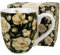 DUO FLORAL XXL Becher 1000 ml ENGLISH ROSES BLACK New Bone China Porzellan