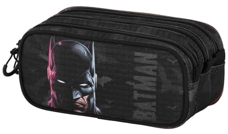 Karactermania Batman Face-Trousse Trick Fan 2.2, Noir, 23 x 11 cm